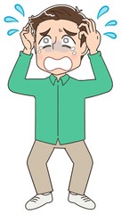 男性 父 おじさん マンガ アニメ イラスト 私服 カジュアル