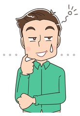 男性 父 おじさん マンガ アニメ イラスト 私服 カジュアル