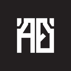 Fototapeta premium AQ Logo with squere shape design template