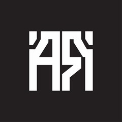 AR Logo with squere shape design template