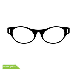 Fototapeta premium Eyeglasses icon vector logo template