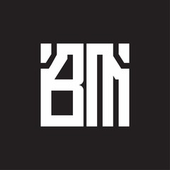 BM Logo with squere shape design template