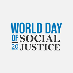  World justice day typography lettering logo