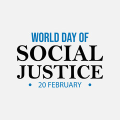  World justice day typography lettering logo