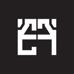 Obraz premium EF Logo with squere shape design template