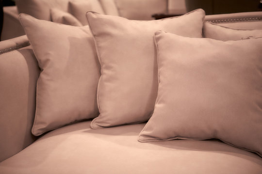 The image of the pillow lying on the bed.