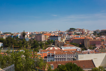 Fototapeta na wymiar The Castle of Sao Jorge, the historical centre of Lisbon, Portugal