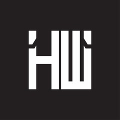 HW Logo with squere shape design template