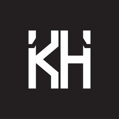 KH Logo with squere shape design template