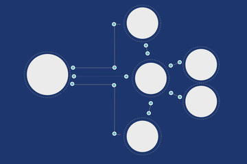 abstract background with bubbles on blue background