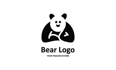 The flat bear logo concept is perfect for business, technology, contractor and housing symbols, health,sport, restaurants, education