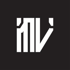 MV Logo with squere shape design template