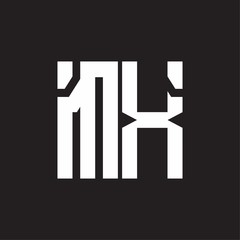 MX Logo with squere shape design template
