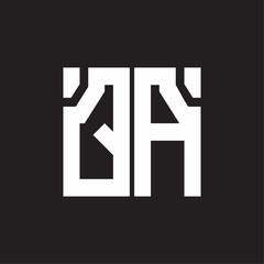 QA Logo with squere shape design template