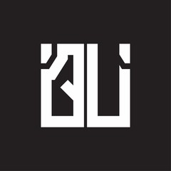 QU Logo with squere shape design template