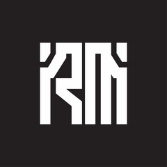RM Logo with squere shape design template