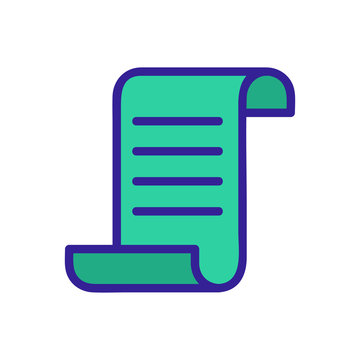 recommend clip art: parchment paper scroll icon vector. Thin line sign. Isolated contour symbol illustration