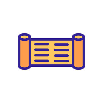 recommend clip art: parchment paper scroll icon vector. Thin line sign. Isolated contour symbol illustration