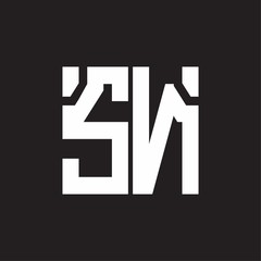 Fototapeta premium SN Logo with squere shape design template