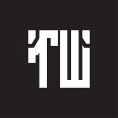 TW Logo with squere shape design template