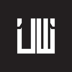 UW Logo with squere shape design template