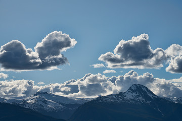 Mountains and clouds