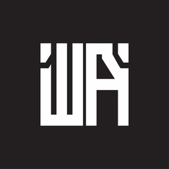 WA Logo with squere shape design template