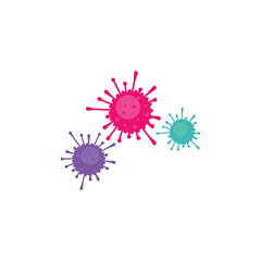 Bacteria vector illustration icon template