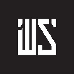 WS Logo with squere shape design template