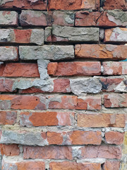 texture of an old red brick wall