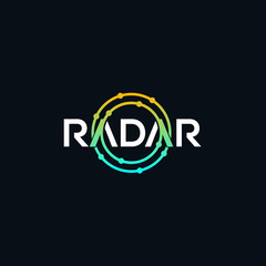 Radar Brand Text Technology Abstract Creative Modern Technology Logo Design Template Element Vector