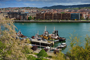 Tugboats in Portugalete, Biscay, Basque Country, Euskadi, Spain, Europe
