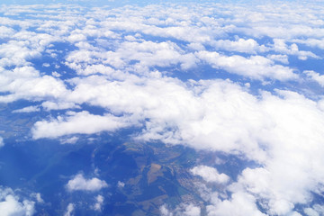 clouds and sky from the aircraft
