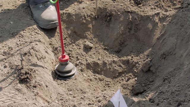 Gas leak device detector underground emergency worker in an accident