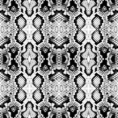 Snake skin scales texture. Seamless pattern black isolated on white background. simple ornament, fashion print and trend of the season Can be used for Gift wrap, fabrics, wallpapers. Vector