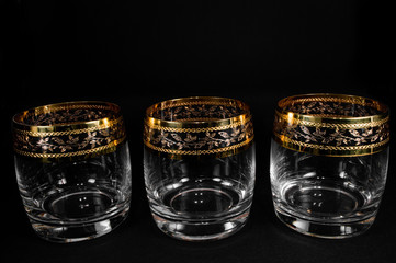 Empty glass for whiskey, brandy or bourbon