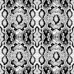 Snake skin scales texture. Seamless pattern black isolated on white background. simple ornament, fashion print and trend of the season Can be used for Gift wrap, fabrics, wallpapers. Vector