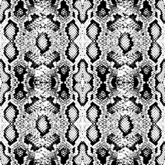 Snake skin scales texture. Seamless pattern black isolated on white background. simple ornament, fashion print and trend of the season Can be used for Gift wrap, fabrics, wallpapers. Vector © EkaterinaP