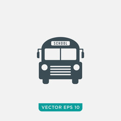 School Bus Icon Design, Vector EPS10