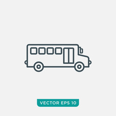 School Bus Icon Design, Vector EPS10