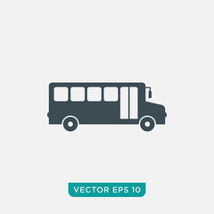 School Bus Icon Design, Vector EPS10