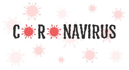 corona virus covit 19, written text, dangerous bacteria vectors illustration,