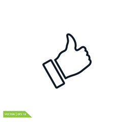 Thumb like icon vector design template