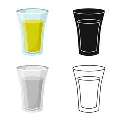 Vector design of juice and sugar logo. Collection of juice and cane stock vector illustration.