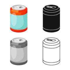 Vector design of bottle and soda sign. Collection of bottle and fizzy stock vector illustration.