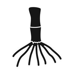 Vector design of root and cane symbol. Graphic of root and plant stock vector illustration.