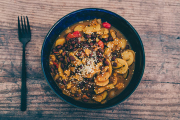 vegan beans and mixed veggies stew