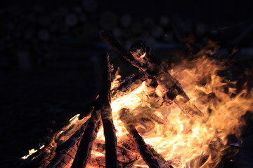 blue and green candles burning in a colored interior
