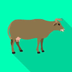 Cow vector icon.Flat vector icon isolated on white background cow.