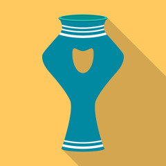 Pottery vase vector icon.Flat vector icon isolated on white background pottery vase.